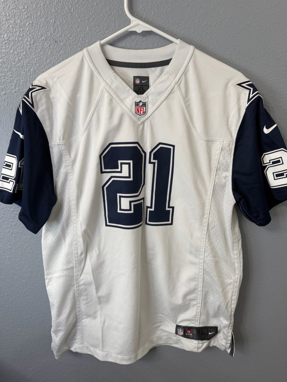 NFL White and Navy Football Jersey by Nike